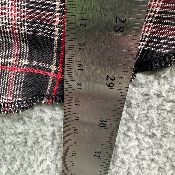 Wrangler Mens Western Shirt‎ Extra Large Red Black Plaid Long Sleeve Pearl Snap - Picture 8 of 14